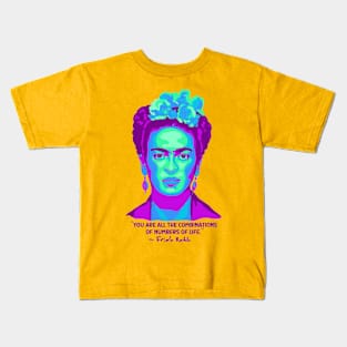 Frida Kahlo Portrait and Quote Kids T-Shirt